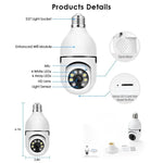 Speed-X Bulb Camera 1080P WiFi 360° Panoramic Security Camera | Night Vision & Two-Way Audio