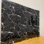 Black & White | Marble Sheet Sticker | 60x200cm | Waterproof Self-Adhesive PVC Wallpaper for Furniture Walls