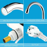 Electric Instant Heating Faucet | Digital Temperature Display | Plastic handle | Kitchen & Bathroom Hot Water Tap
