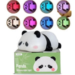 Cute Panda Soft Silicone LED Animal Bedside Lamp | Tap Control & USB Rechargeable | Panda Night Light for Kids