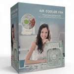 9 Inch Mist Fan | Portable Air Conditioner Fan | Mist Water, And Humidifier Function | Led Night Light Water Mist | Random Color