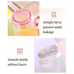 Blue Frosted Glass Water Bottle | Leak-Proof Insulated Bottle with Hello Master Decal Logo | 400ml