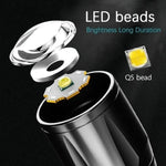 Metal COB Flashlight Torch | Mini Rechargeable LED Work Light & Waterproof Emergency Penlight