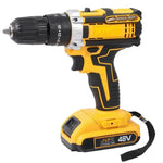 Cordless Drill Machine Kit with 2 Batteries & 26 Accessories | Portable Rechargeable Impact Drill Set