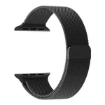 Black | Apple Watch Milanese Magnetic Loop Strap | Stainless Steel Band  | 42mm / 44mm / 45mm