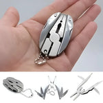 Stainless Steel Outdoor Portable Multitool Plier Knife | Mini Keychain Multi Tool with Screwdriver & Pouch | Camping, Hiking & Everyday Use