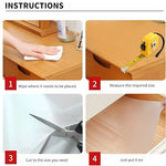 Anti-Slip Fridge & Shelf Mat | Waterproof Washable Liner for Kitchen Drawers Cabinets | White