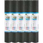 Anti-Slip Fridge & Shelf Mat | Waterproof Washable Liner for Kitchen Drawers Cabinets | Black