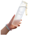 White Frosted Glass Water Bottle  |  Leak-Proof Insulated Bottle with Hello Master Decal Logo | 400ml