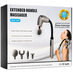 Long Handle Fascial Gun Massager | Model: BLD-339 |  Rechargeable Massage Gun with 4 Interchangeable Heads | Full Body Muscle Relaxation